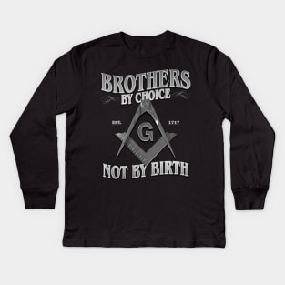 Brothers By Choice Masonic Freemason Kids Long Sleeve T-Shirt